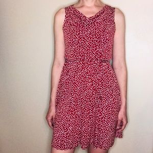 EnFocus Studio Maroon Polka Dot Dress Size 6